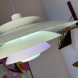 Lamellenlampe weiß lila von Formlight