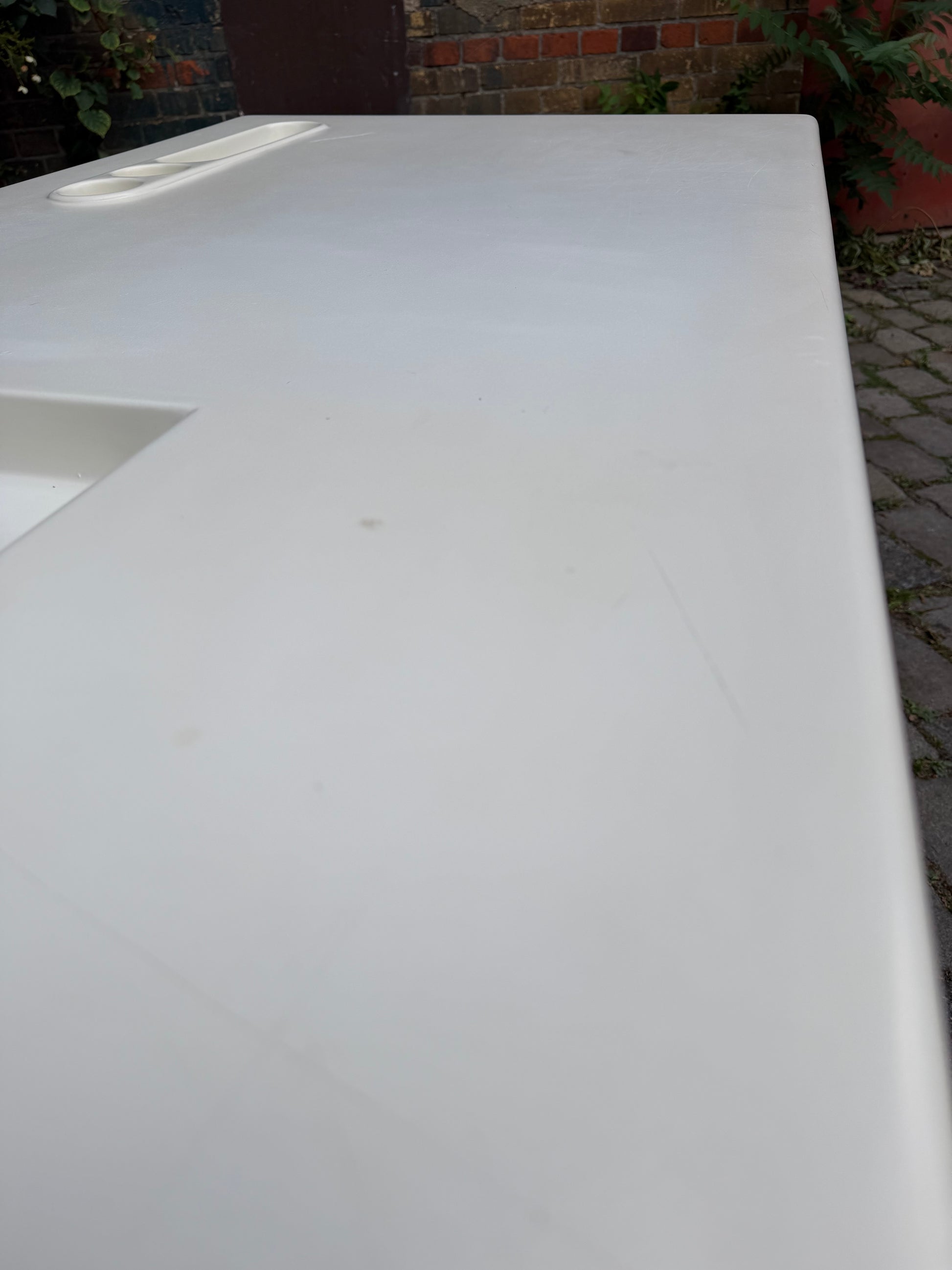 Schreibtisch weiß Fiberglas Chrom von 2 INN Lissone