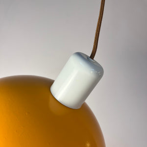 Lamellenlampe Typ 827 teils neu lackiert gelb weiß von Horn