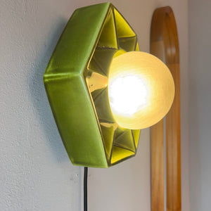 Wandlampe grün Keramik von Honsel