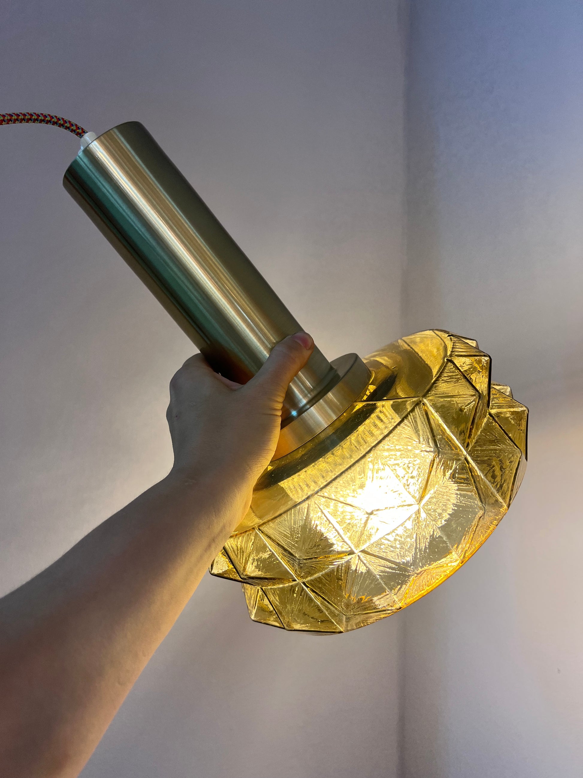 Hängelampe gold Glas von Vitrika
