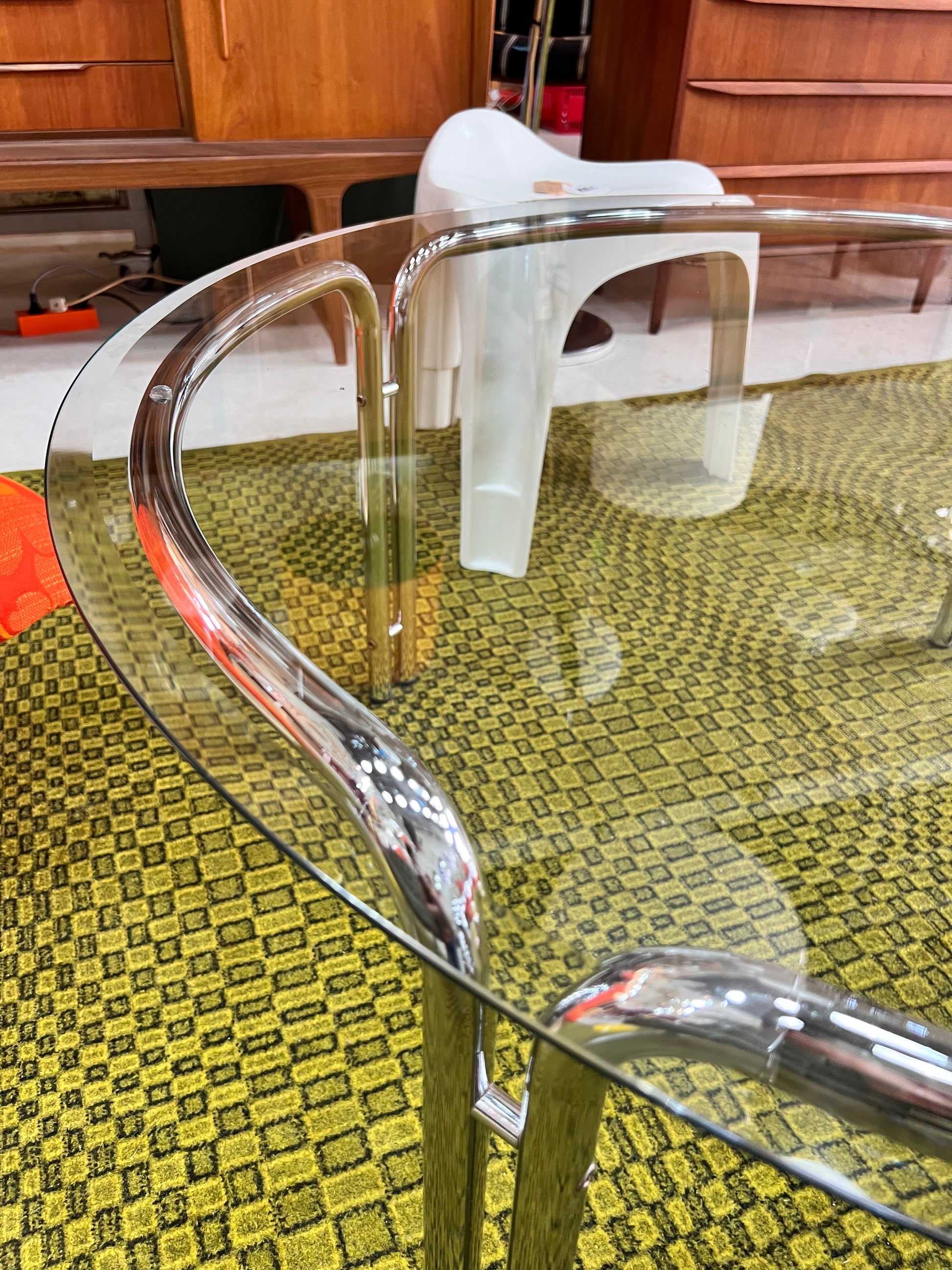 Couchtisch Glas & Chrom