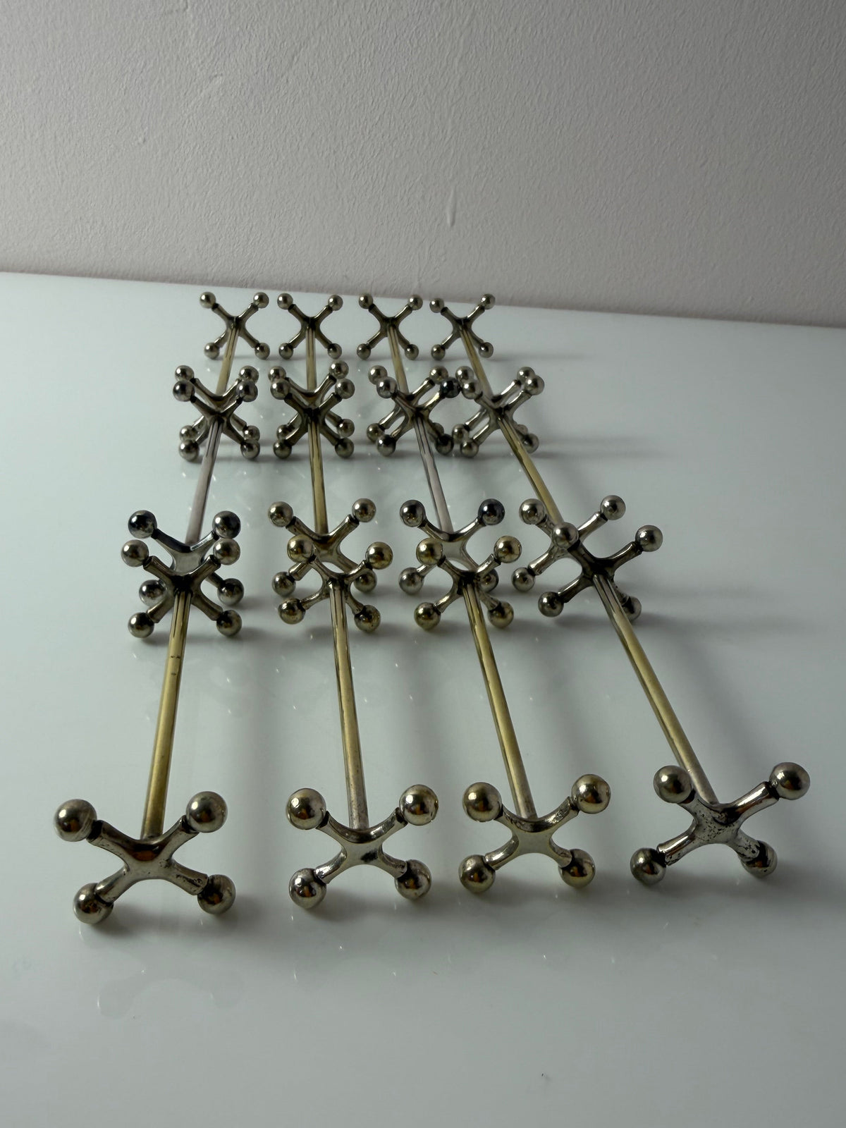 Set: 13x Besteckablage versilbert