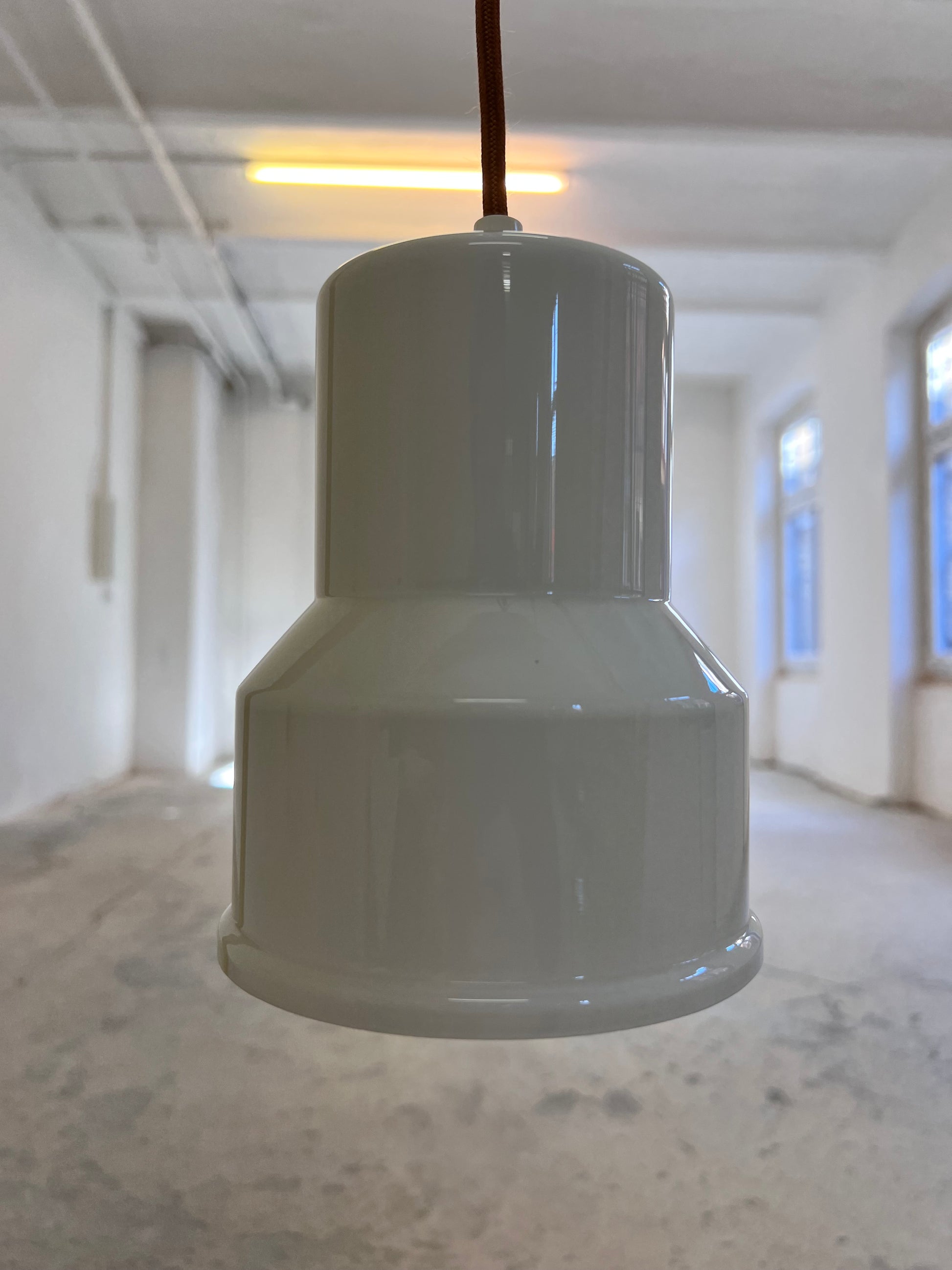 Hängelampe weiß Glas von Sidse Werner für Holmegaard