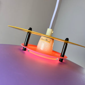 Lamellenlampe neu lackiert lila pink mint