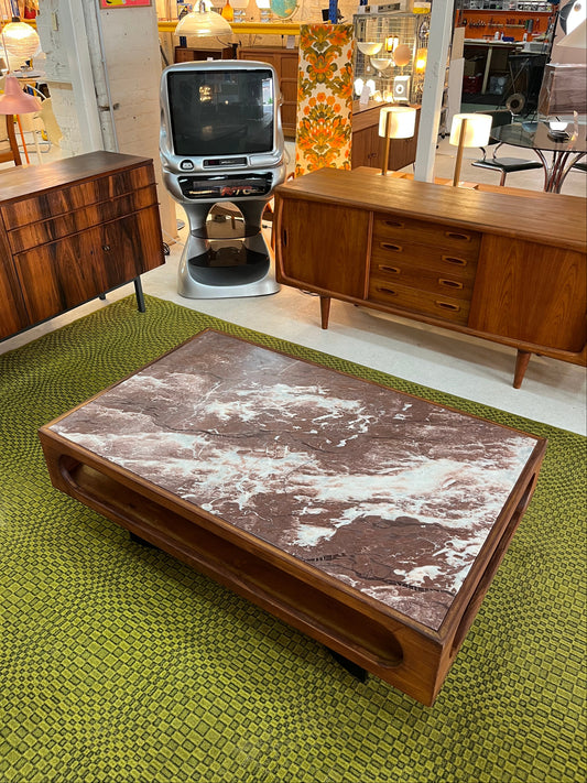 Couchtisch Marmor Teak