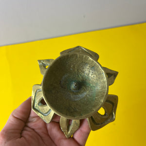 Kerzenständer Messing in Blütenform