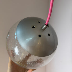 Kleine Kugellampe Strukturglas Metall