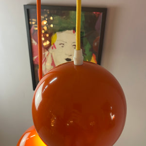 Kugellampe neu lackiert orange aus Dänemark