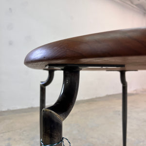 Esstisch Teak mit Metallbeinen von Niels Bach