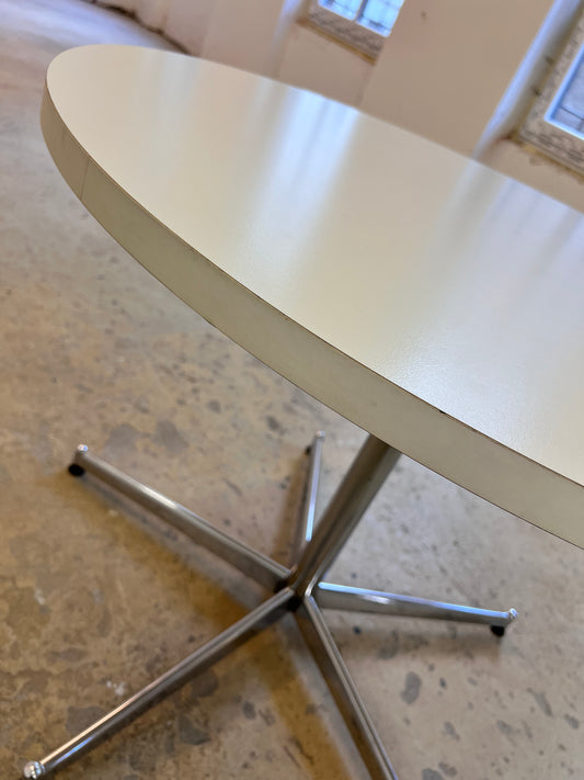 Runder Esstisch weiß Chrom