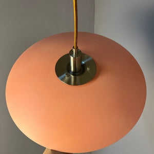 Lamellenlampe neu lackiert peach gelb mint aus Dänemark