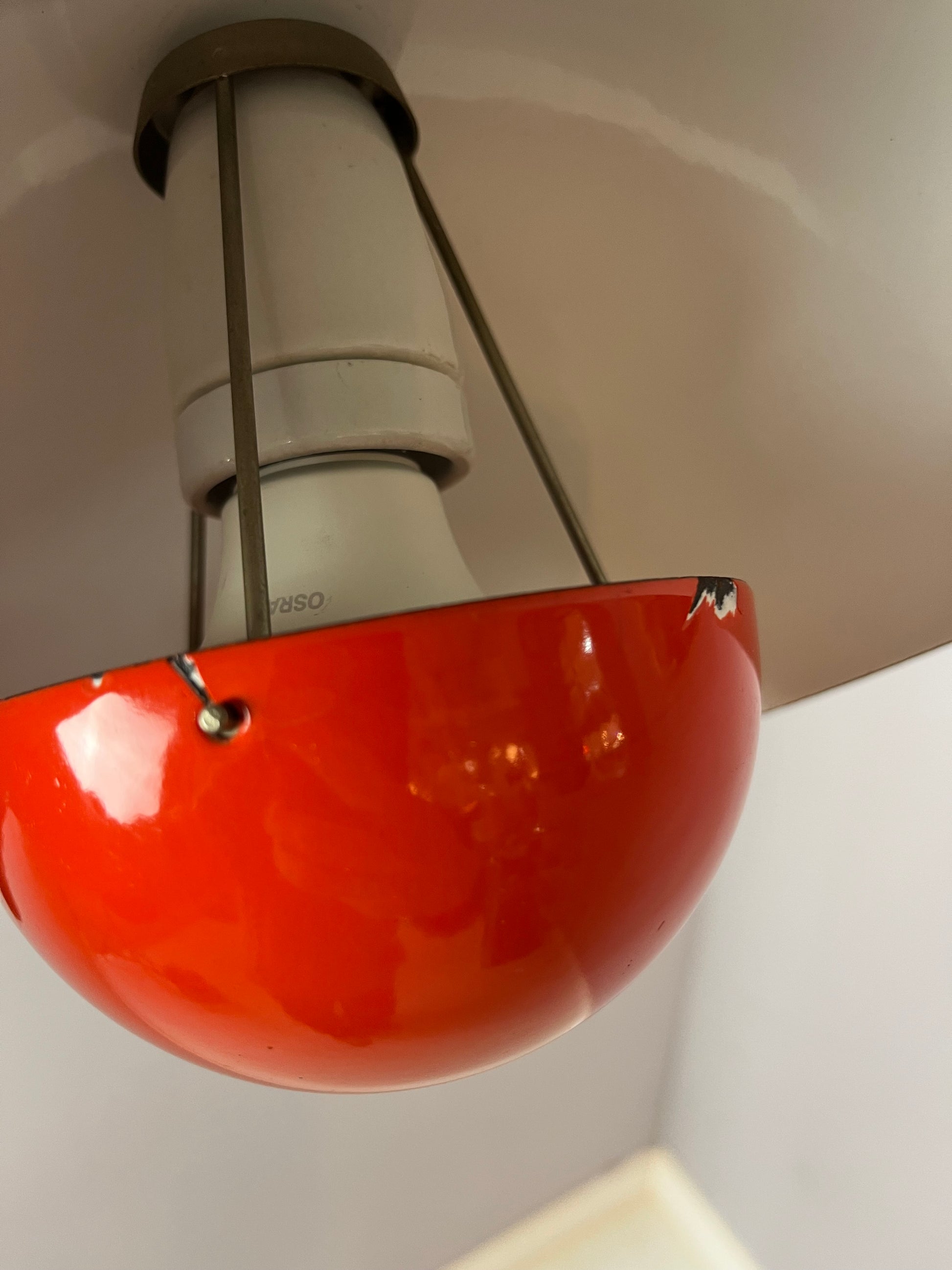 Hängelampe Flowerpot VP1 orange von Verner Panton für Louis Poulsen