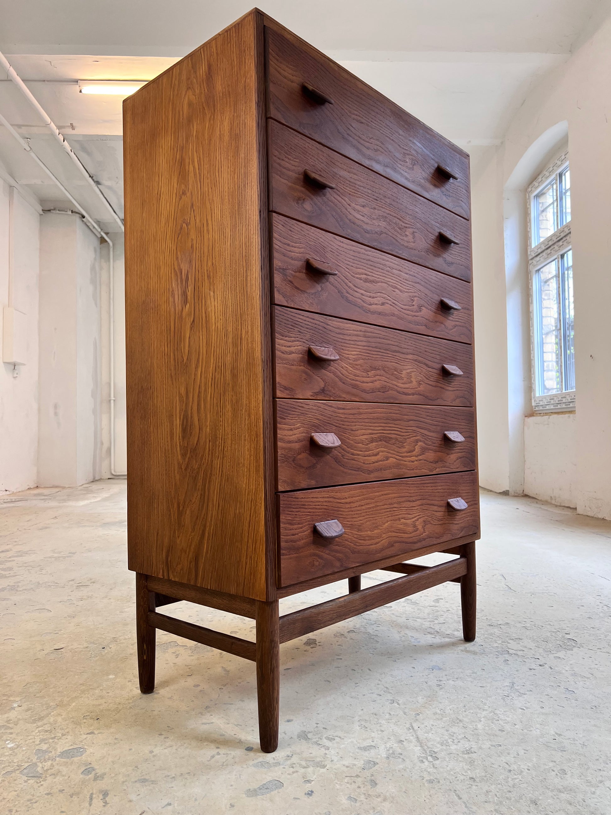 Kommode Tallboy Eiche von Poul Volther für FDB Møbler