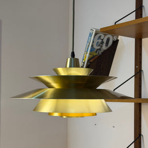 Lamellenlampe gold gelb von Bent Nordsted für Lyskær