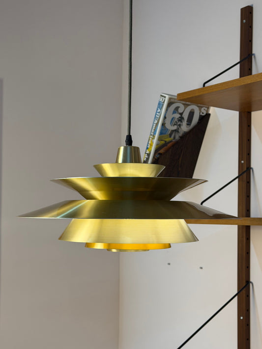 Lamellenlampe gold gelb von Bent Nordsted für Lyskær