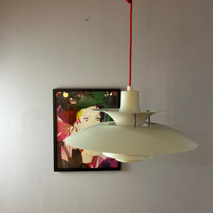 Lamellenlampe PH5 weiß von Poul Henningsen für Louis Poulsen