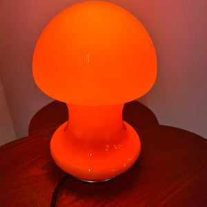 Tischlampe orange Glas aus Dänemark