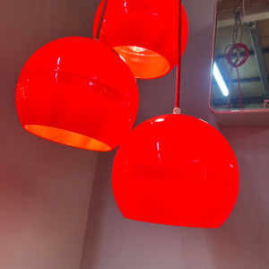 Kugellampe rot Kunststoff