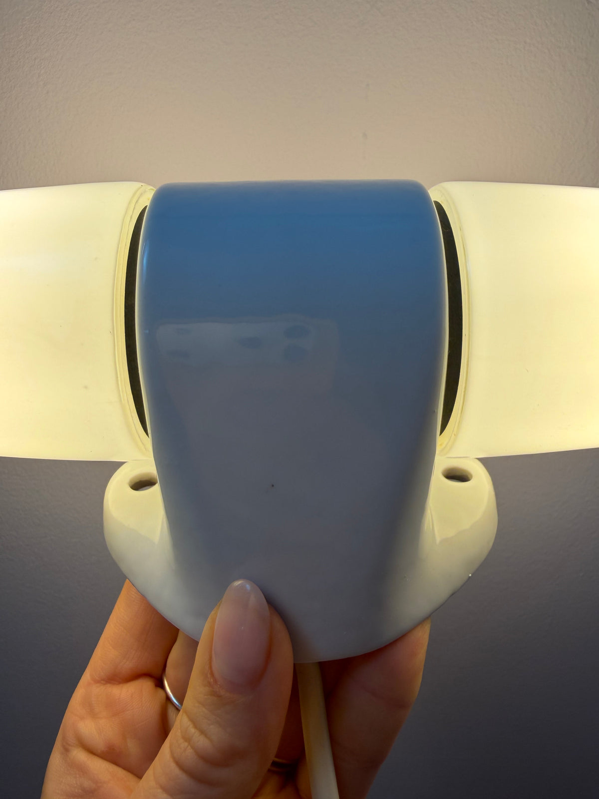 Wandlampe Modell 6068 weiß von Wilhelm Wagenfeld für Lindner