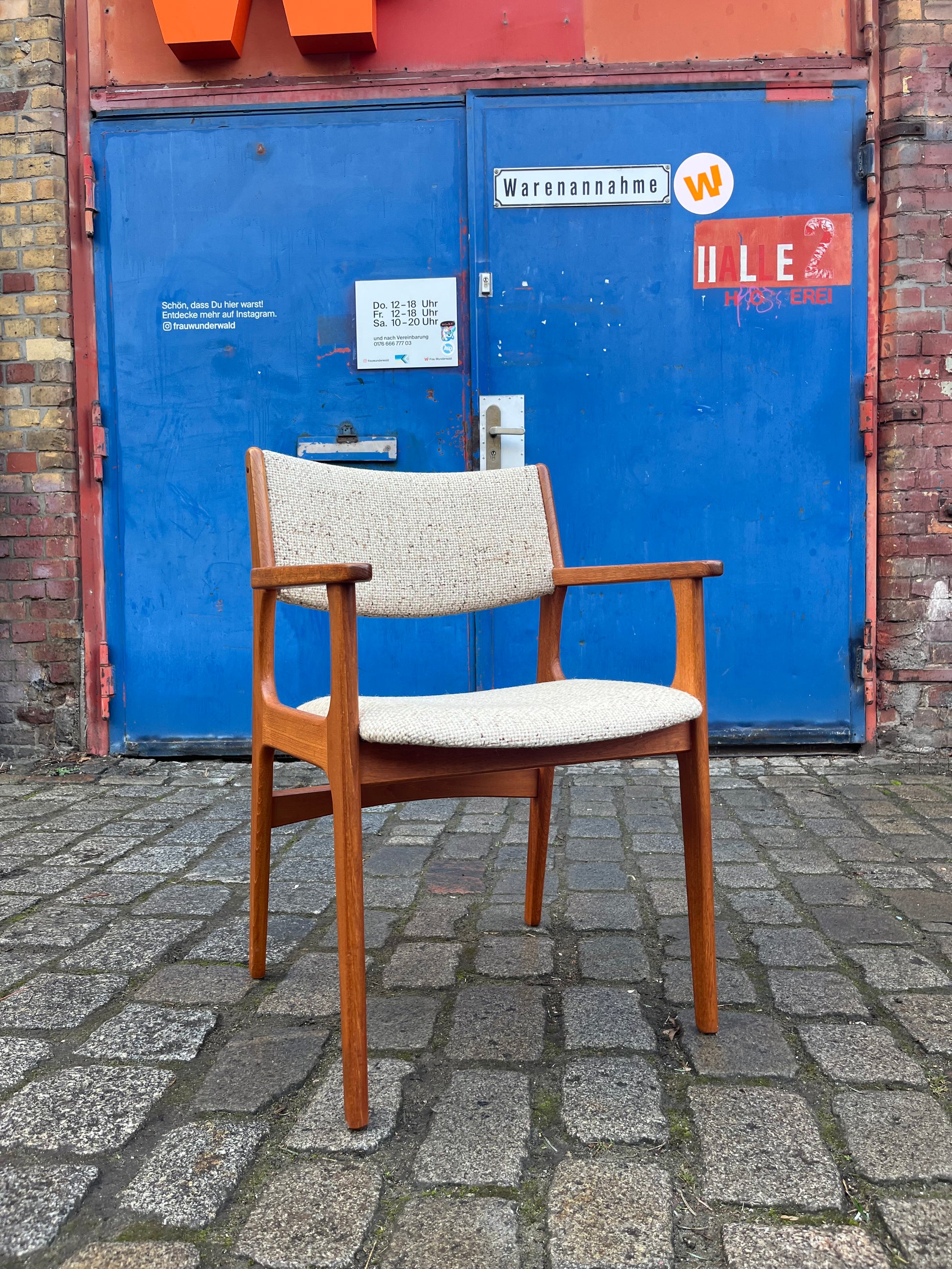 Armlehnstuhl Teak Wolle von Erik Buch für Nova Møbler