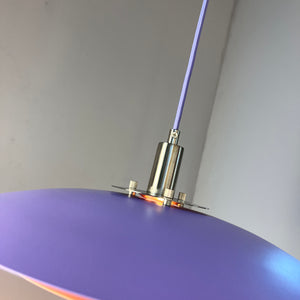 Lamellenlampe neu lackiert flieder peach pink aus Dänemark