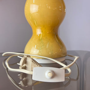 Tischlampe gelb Glas von Doria