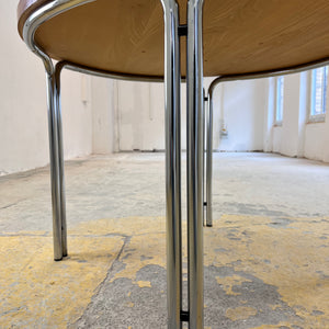 Runder Esstisch Palisander & Chrom