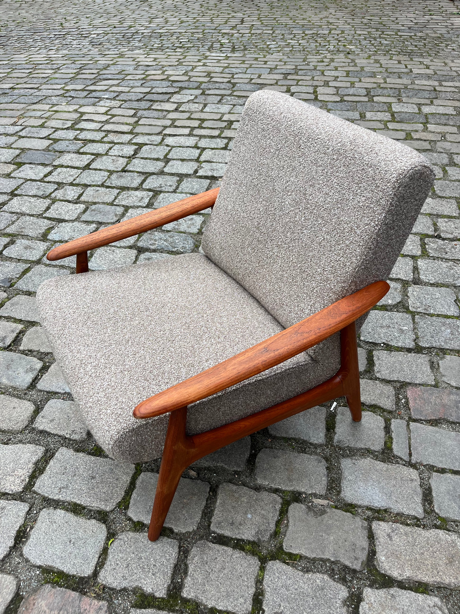 Sessel beige Teak aus Dänemark