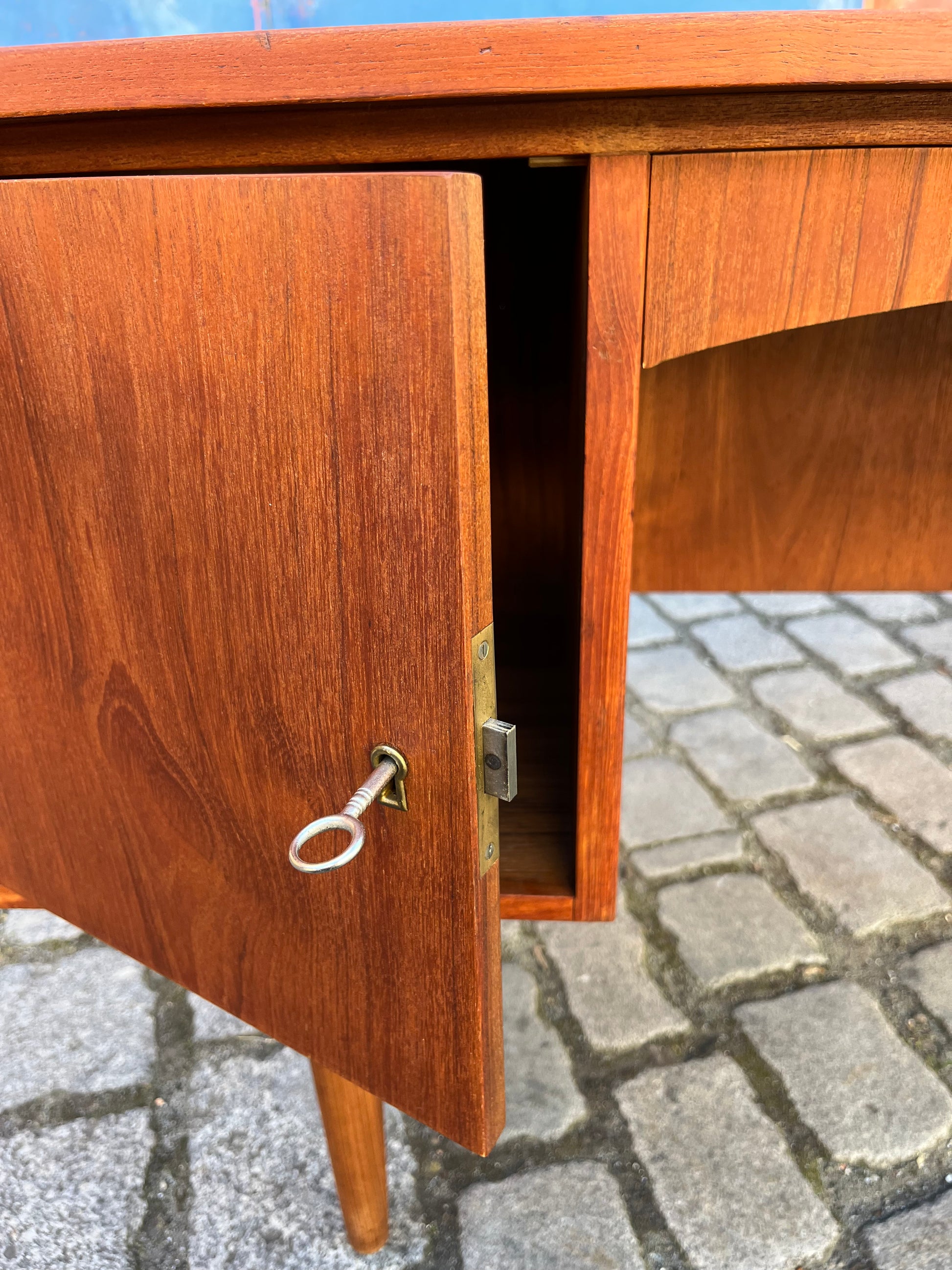 Freistehender Schreibtisch Teak aus Dänemark