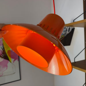Hängelampe Solar orange Kunststoff von Svend Middelboe für Nordisk Solar