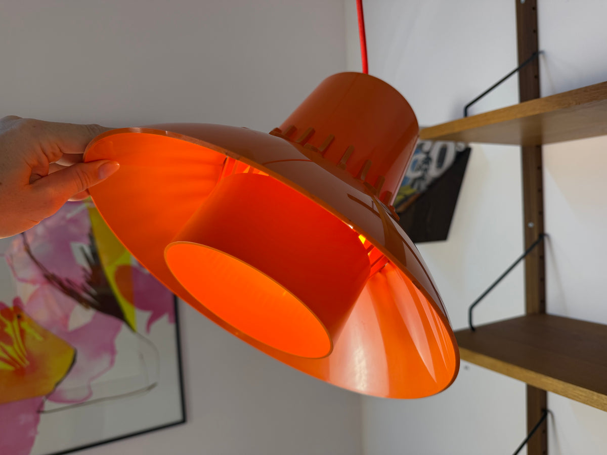 Hängelampe Solar orange Kunststoff von Svend Middelboe für Nordisk Solar