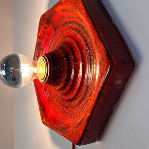 Wandlampe rot Keramik von Hustadt Leuchten