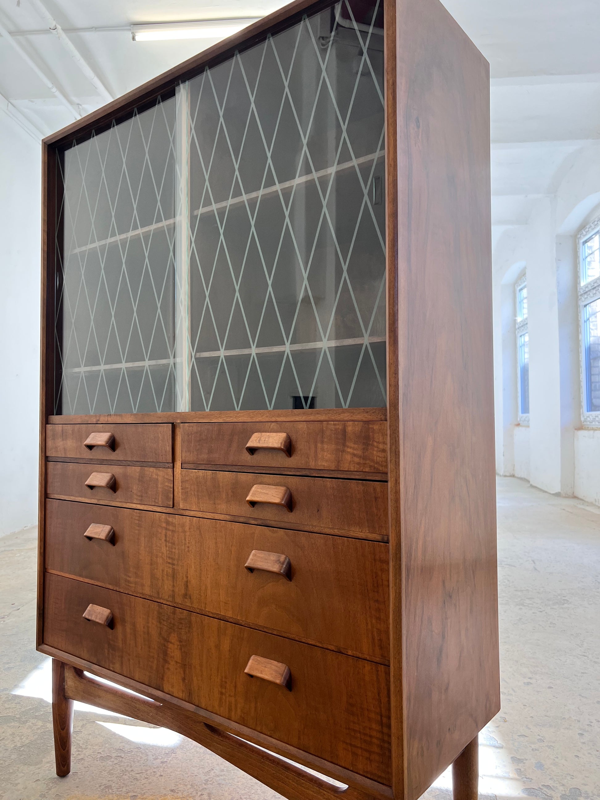 Vitrinenschrank Teak aus Dänemark