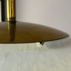 Kugellampe weiß Glas Messing von Peill & Putzler