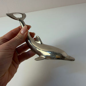 Flaschenöffner Delfin silber aus Dänemark