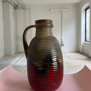 Bodenvase 417-42 rot braun von Scheurich West Germany