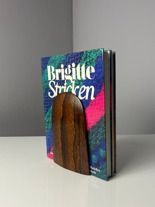 Set: 2x abgerundete Buchstütze Palisander