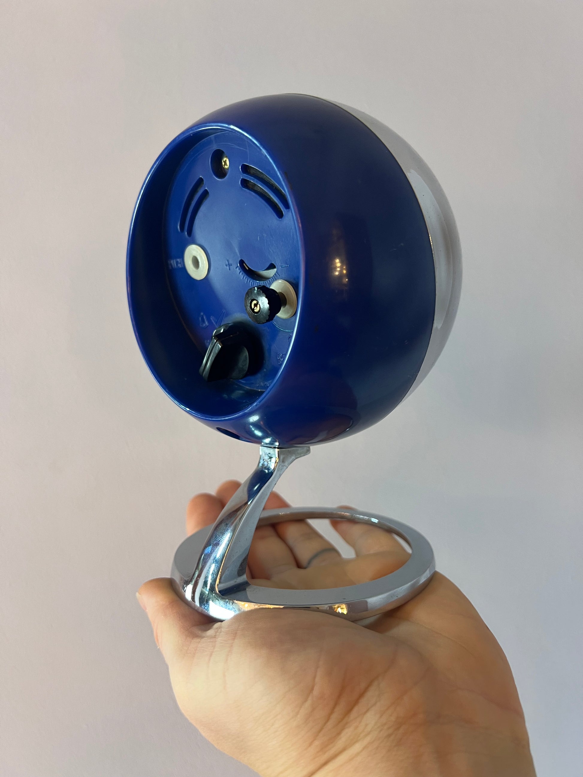 Wecker "2 Jewels" blau silber von Garant 70er Jahre