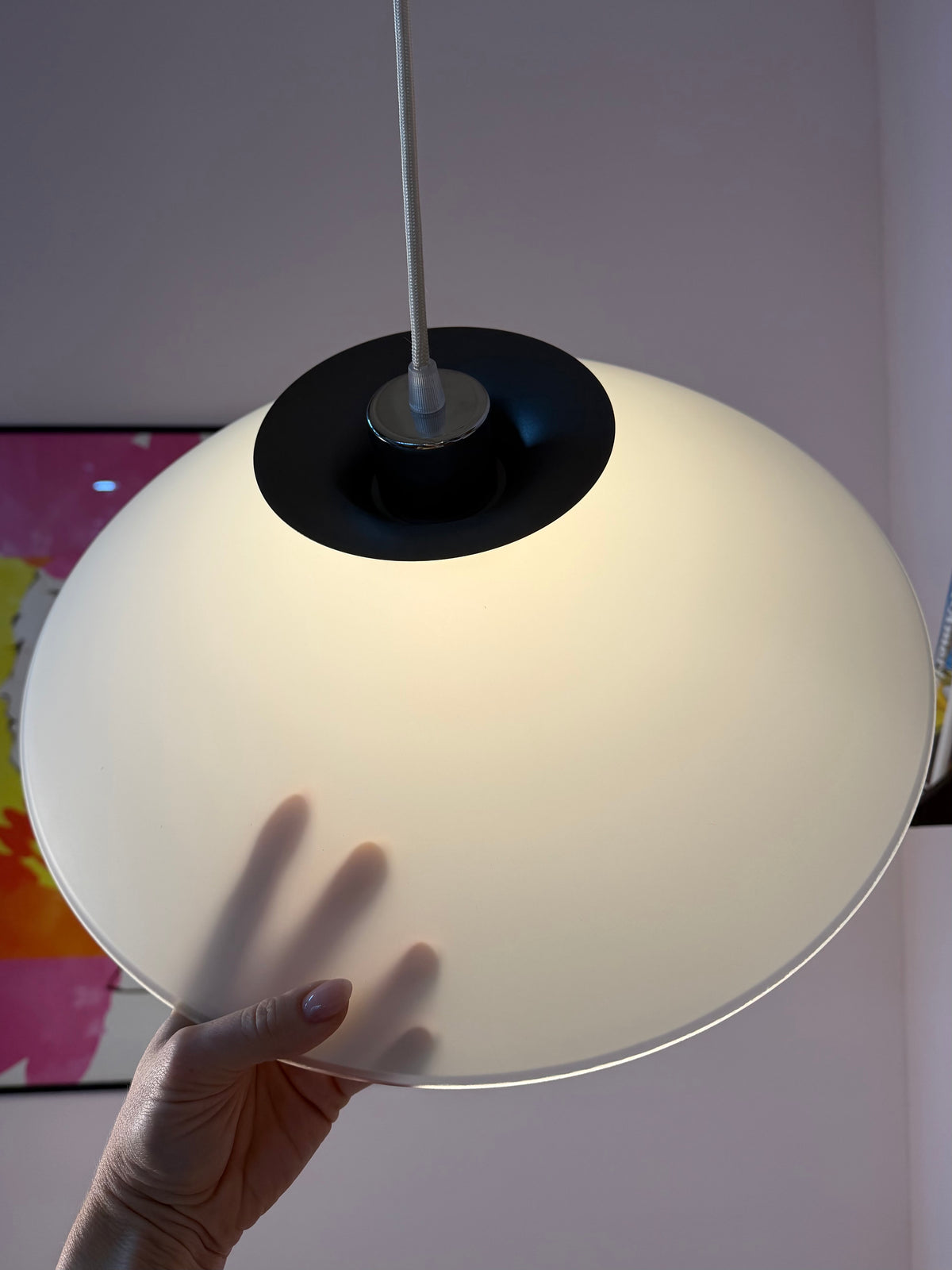 Lamellenlampe Typ T1648 Milchglas von Belid