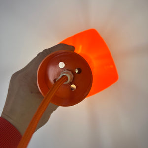 Hängelampe orange von Bent Karlby für Schrøder-Kemi