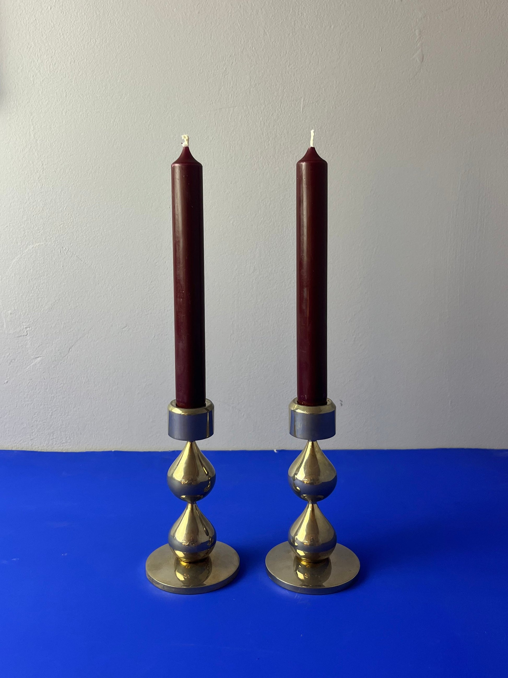 Kerzenständer vergoldet von Hugo Asmussen für Asmussen Design