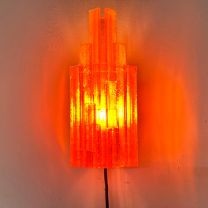 Wandlampe orange von Claus Bolby für Cebo
