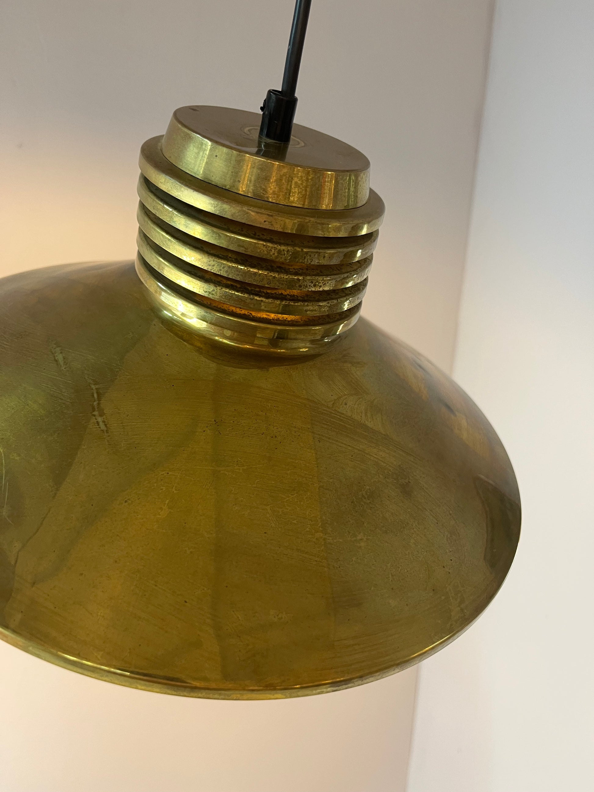 Hängelampe Messing aus Dänemark