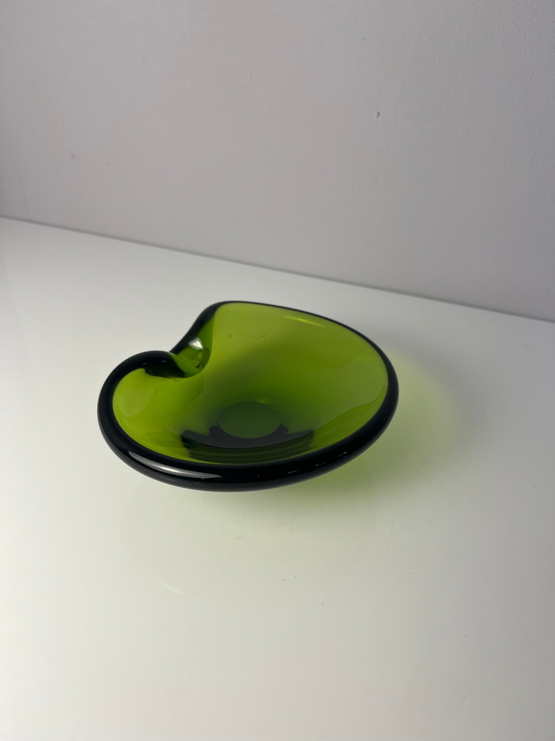 Aschenbecher grün Glas von Holmegaard