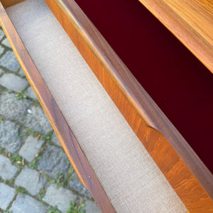 Highboard Teak mit Vitrine & Minibar aus Dänemark