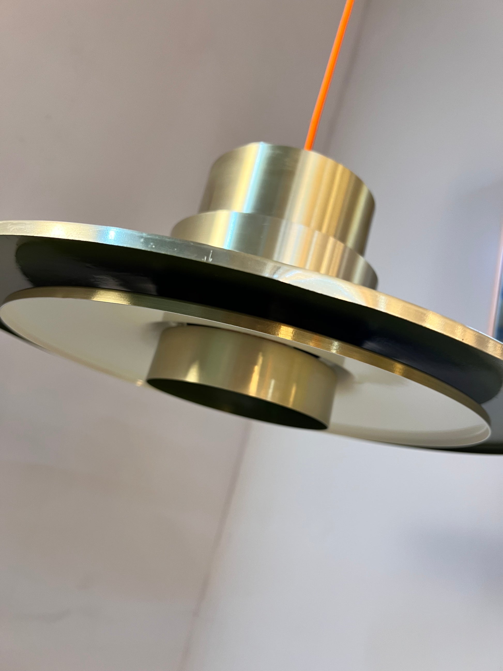 Lamellenlampe Trava grün orange von Carl Thore für Granhaga