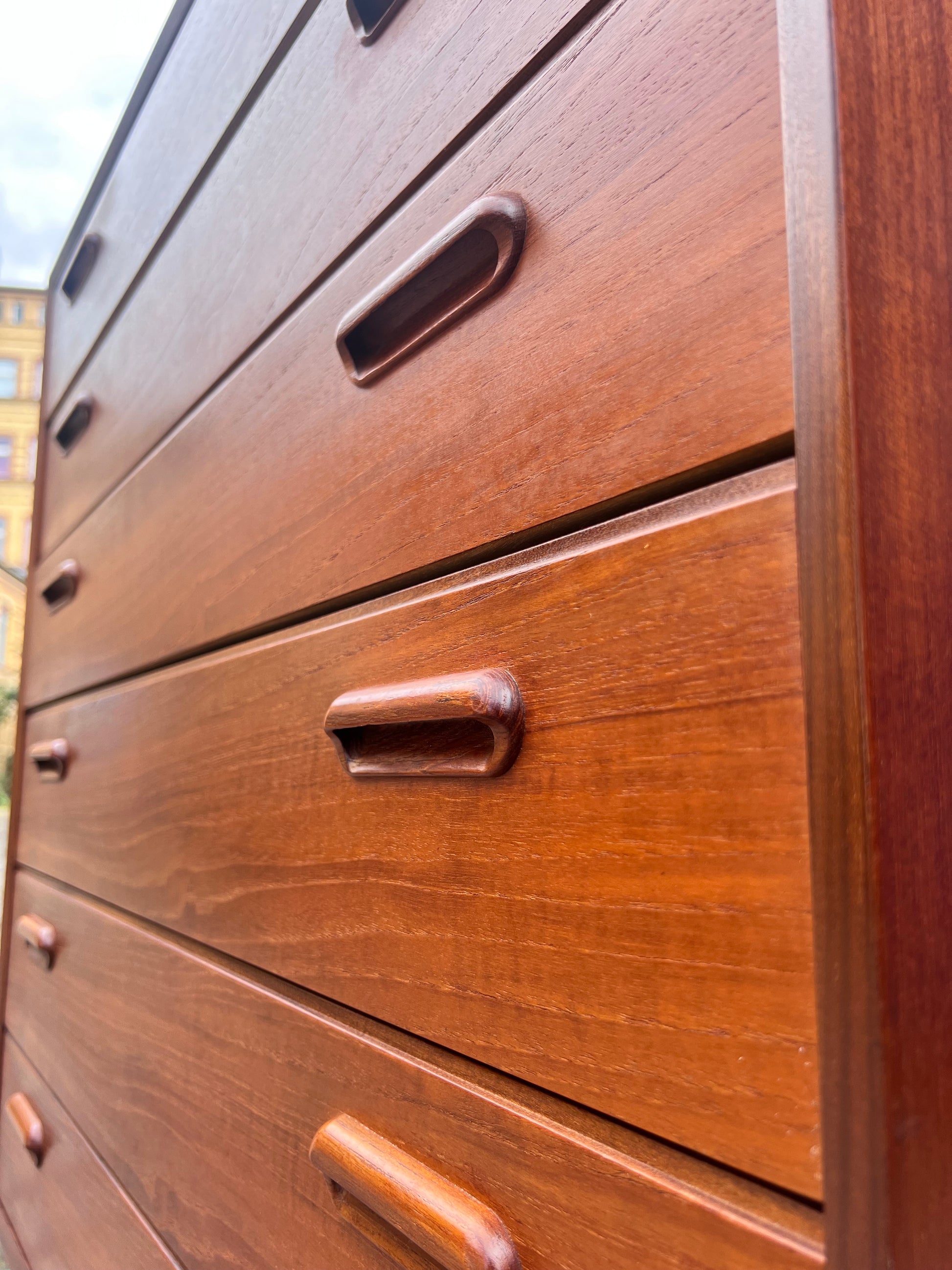 Breite Kommode Teak zugeschrieben Borge Mogensen