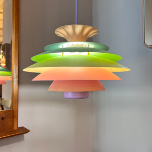 Lamellenlampe neu lackiert pastell aus Dänemark