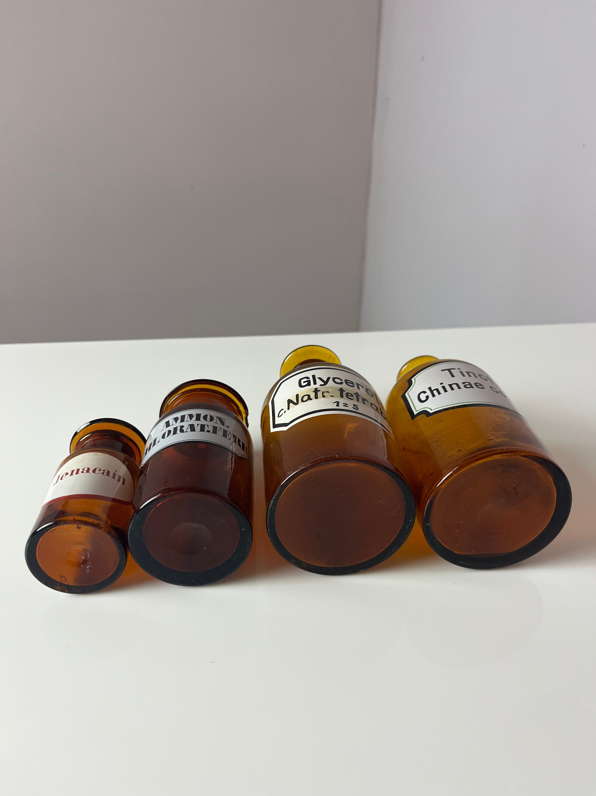 Set: 4x Apothekerglas braun